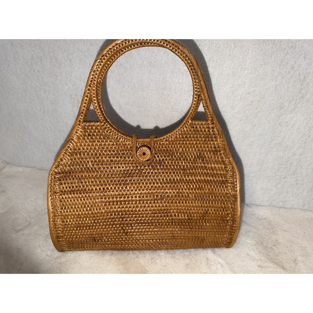 Authentic Artisan Handwoven Rattan Purse | Boho Handcarry Bag | Made in Bali